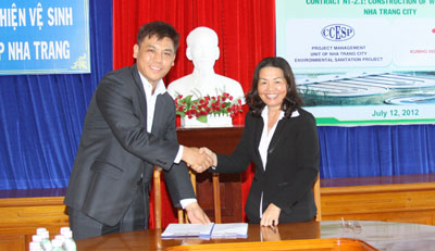 Ký hợp đồng thi công nhà máy xử lý nước thải phía Nam (TP. Nha Trang)