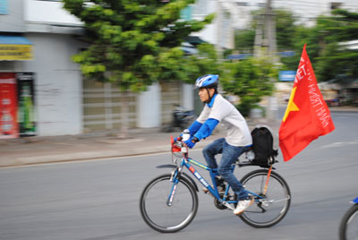 Gặp chàng trai đạp xe xuyên Việt