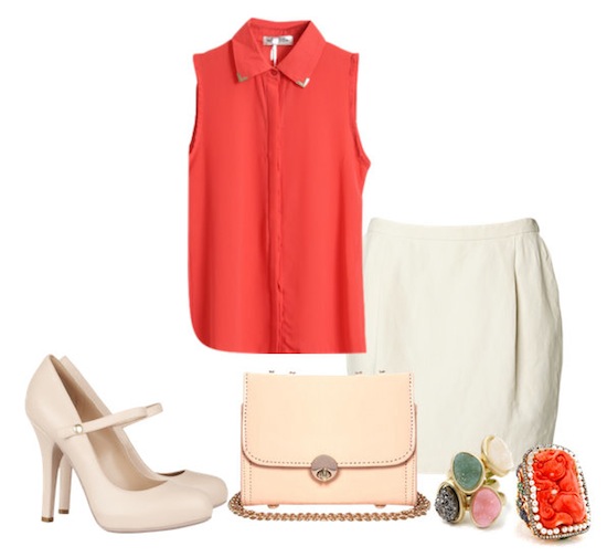 3 cách phối đồ bắt mắt với mini-skirt trắng