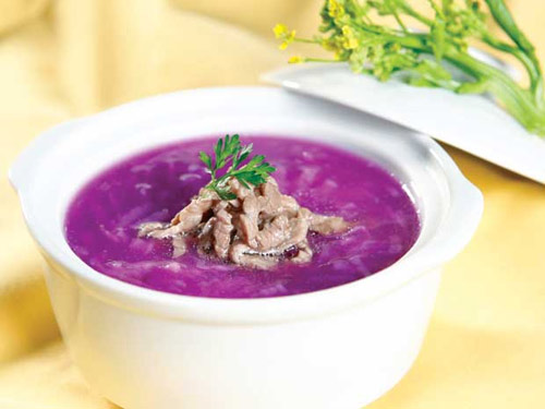 Món ăn: Canh khoai tím nấu thịt