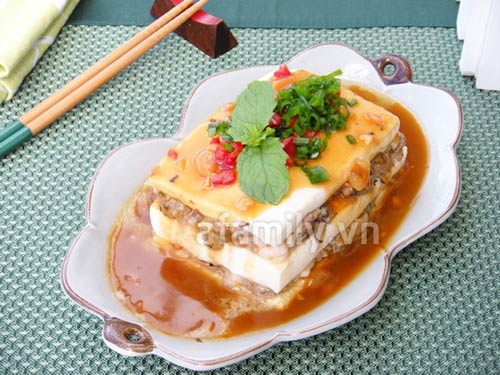 Món ăn: Đậu phụ non hấp tôm thịt lạ miệng