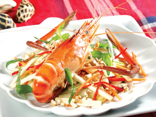 Món ăn: Gỏi tôm củ hũ dừa