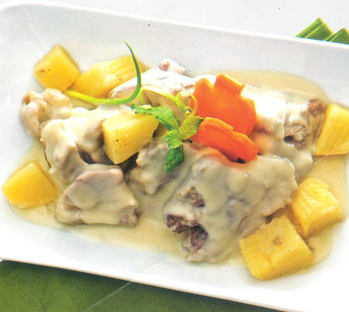 Món ăn: Giò heo hấp sữa