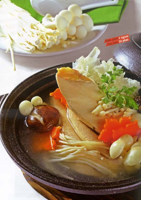 Món ăn: Phi lê gà nấu nấm