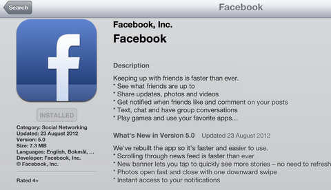 Facebook nâng cấp ứng dụng trên iOS và Android
