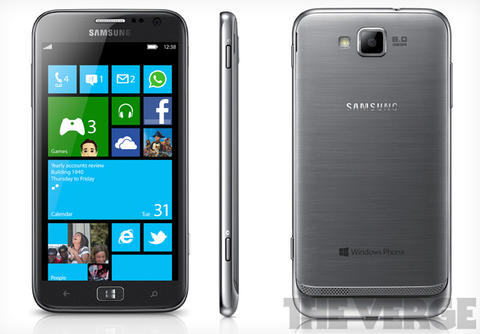 Hình ảnh về smartphone chạy Windows Phone 8 đầu tiên của Samsung.