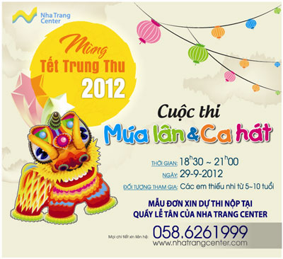 Thi múa lân và ca hát tưng bừng tại Nha Trang Center