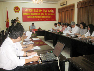 Giao ban trực tuyến về công tác phòng chống dịch bệnh năm 2012