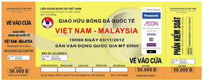 Ngày 1-11 bắt đầu bán vé xem trận Việt Nam - Malaysia