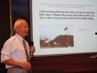 Hội thảo khoa học về sưu tầm, nghiên cứu những giá trị đặc trưng văn hóa biển đảo Khánh Hòa