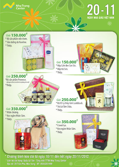 Quà tặng ý nghĩa cho ngày 20-11