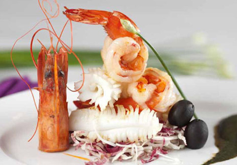 Món ăn: Hải sản nướng xốt Olive