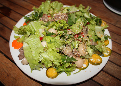 Món ăn: Nộm cà pháo thịt bò