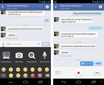 Facebook cập nhật app Messenger