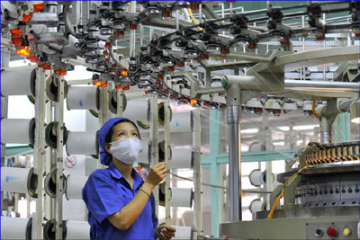 Công nghệ dệt may hiện đại ở Công ty Cổ phần Dệt Tân Tiến, công ty con của Khatoco.