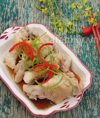 Món ăn: Gà hấp xì dầu đậm đà thơm ngon