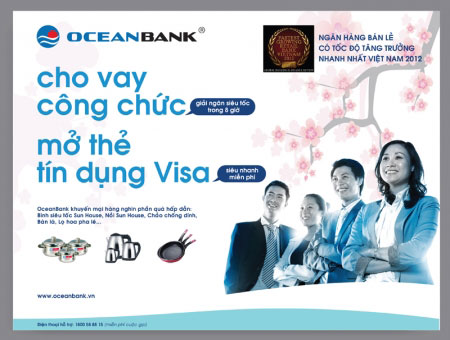 Vay vốn, mở thẻ, nhận quà từ OceanBank