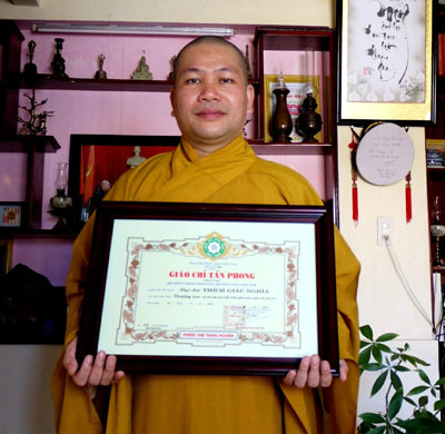 Trụ trì chùa Trường Sa Lớn là người trẻ nhất được tấn phong hàng Giáo phẩm Thượng tọa