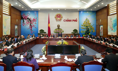 Hội nghị liên tịch thường niên của Chính phủ và UBTWMTTQ đề ra những nhiệm vụ công tác trọng tâm cho năm 2013. Ảnh: VGP/Nhật Bắc