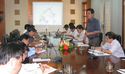 Ông Lê Thanh Quang phát biểu tại buổi làm việc.