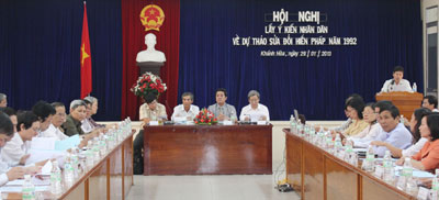 Lấy ý kiến nhân dân về Dự thảo sửa đổi Hiến pháp năm 1992