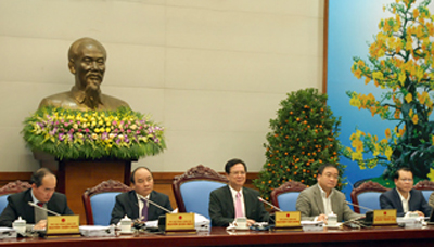 Phiên họp thường kỳ Chính phủ tháng 1-2013 - Ảnh: VGP/Nhật Bắc