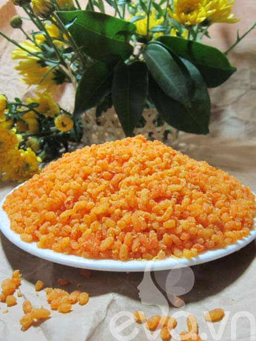 Món ăn: Xôi vò gấc