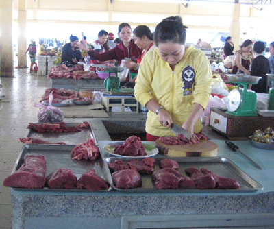 Giá thịt bò và gà tăng mạnh, rau xanh giảm