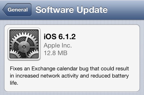 Apple phát hành iOS 6.1.2 sửa lỗi đồng bộ với Exchange