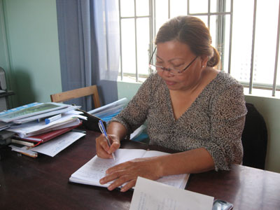 Người cán bộ phụ nữ tận tâm với công việc