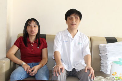 Giây phút hạnh phúc của vợ chồng anh Nguyễn Tuấn.