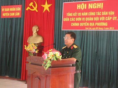 21 đơn vị quân đội kết nghĩa với 14 xã, thị trấn