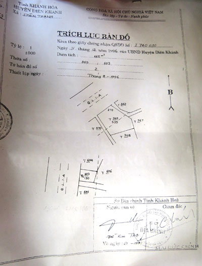 Cần kiểm tra lại diện tích sử dụng thực tế