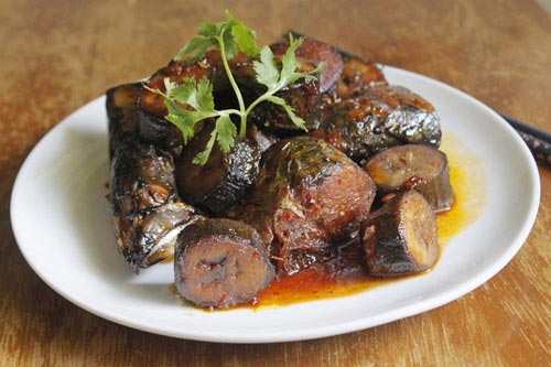 Món ăn: Cá kho chuối xanh