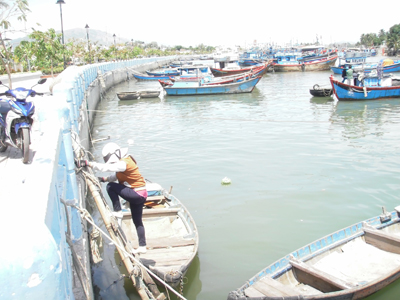 Bờ kè sông Cái bị ảnh hưởng bởi ghe, tàu