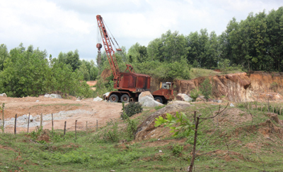  Mỏ đá Công ty Song Mã đang khai thác tại Cam Lâm.