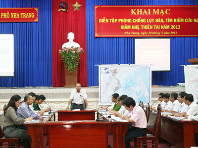 Diễn tập phòng chống lụt bão, tìm kiếm cứu nạn và giảm nhẹ thiên tai