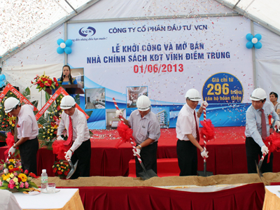Khởi công xây dựng tòa chung cư tại khu đô thị Vĩnh Điềm Trung