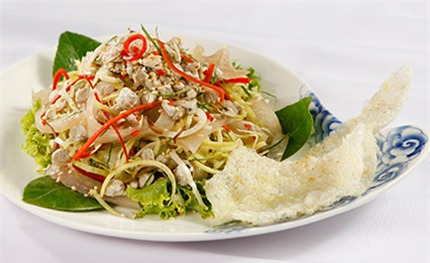 Món ăn:  Hến trộn hoa chuối