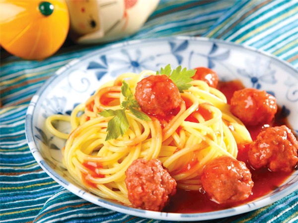 Món ăn: Mì Ý xốt xíu mại