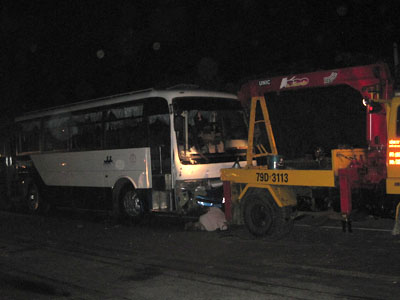 HIện trường vụ tai nạn.