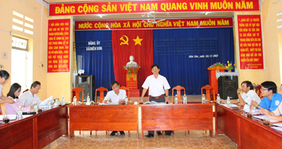  Ông Nguyễn Tấn Tuân phát biểu tại buổi làm việc.