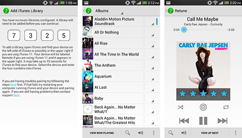 Retune, ứng dụng giúp điều khiển iTunes từ Android một cách dễ dàng
