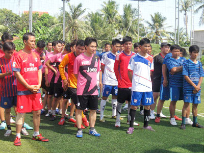 Các đội bóng tham gia giải từ thiện lần 1.