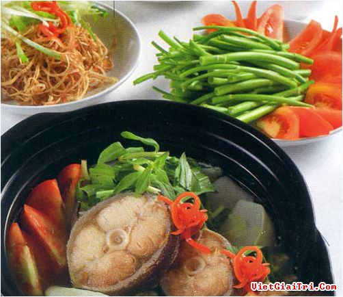 Món ăn: Lẩu cá bóp măng chua