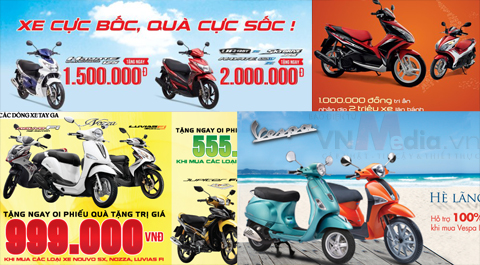 Xe máy dồn dập hứng “bão” giảm giá