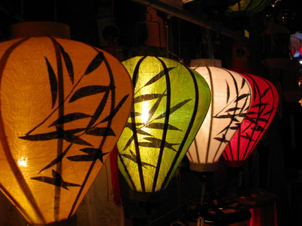 Lantern night by swimming pool at Sunrise Hotel