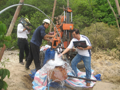 Khoan thăm dò trữ lượng nước tại Khánh Hòa.