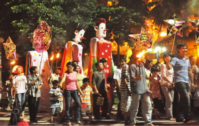 Rước đèn Trung thu.
