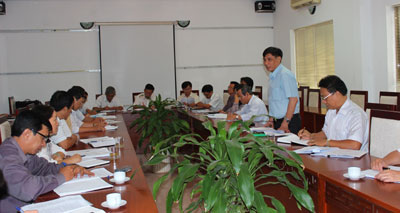   Ông Lê Đức Vinh phát biểu tại buổi làm việc.